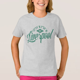 Stad Liverpool Coördinaten Tee Shirt