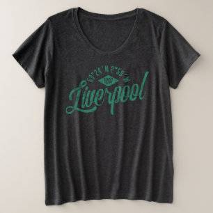 Stad Liverpool Coördinaten Tee Shirt