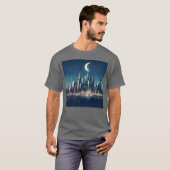 stad maan cadeau t-shirt (Voorkant volledig)
