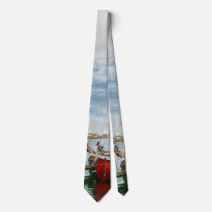 Stad - Mackinac Island MI - Zeevarende vent 1906 Stropdas