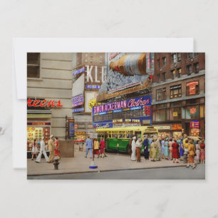 Stad - Manhattan, NY -  43rd en Broadway 1952 Kaart