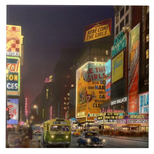 Stad - Manhattan, NY - Hier komen de meisjes van 1 Tegeltje (Voorkant)