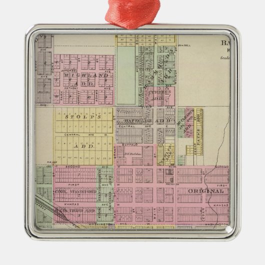 Stad Medicine Lodge, Kansas Metalen Ornament (Voorkant)