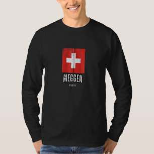 Stad Meggen Zwitserland h Zwitserse vlag Merch Gra T-shirt