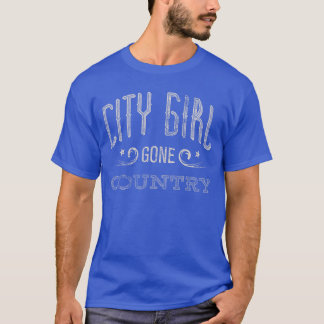 Stad meisje gaat landelijk leven plattelands trots t-shirt
