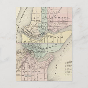 Stad Menasha, stad Neenah Briefkaart