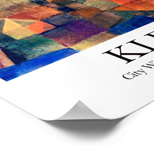 Stad met de drie domes van Paul Klee Poster (Hoek)