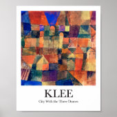 Stad met de drie domes van Paul Klee Poster (Voorkant)