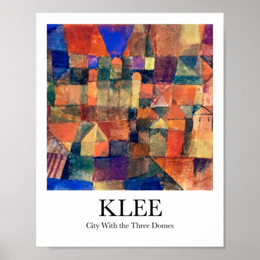 Stad met de drie domes van Paul Klee Poster (Voorkant)