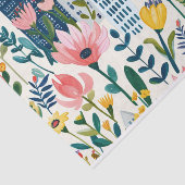 Stad met wilde bloemen tissuepapier (Detail)