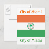 Stad Miami Briefkaart (Voorkant / Achterkant)