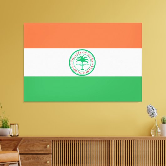 Stad Miami Canvas Afdruk (Insitu (Woonkamer))