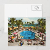 Stad - Miami FL - Zitting pool 1941 Briefkaart (Voorkant / Achterkant)