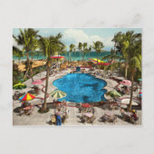 Stad - Miami FL - Zitting pool 1941 Briefkaart (Voorkant)