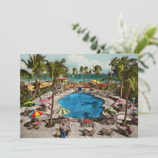 Stad - Miami FL - Zitting pool 1941 Kaart (Staand voorkant)