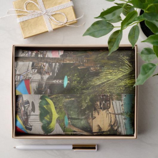 Stad - Miami FL - Zitting pool 1941 Tissuepapier (Geschenk)