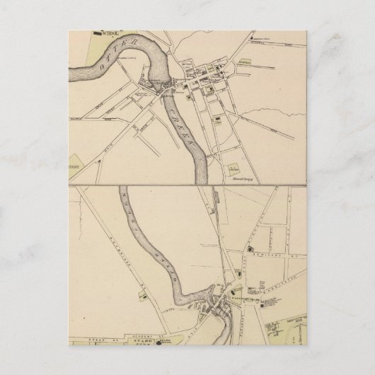 Stad Middlebury Briefkaart (Voorkant)