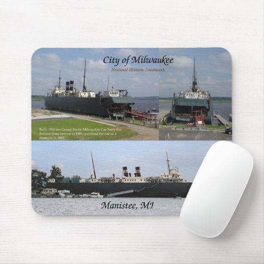 Stad Milwaukee 3 afbeelding mousepad Muismat (Met muis)