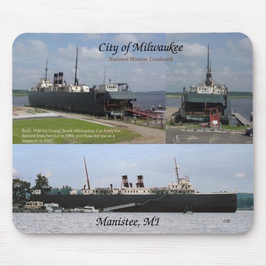 Stad Milwaukee 3 afbeelding mousepad Muismat (Voorkant)