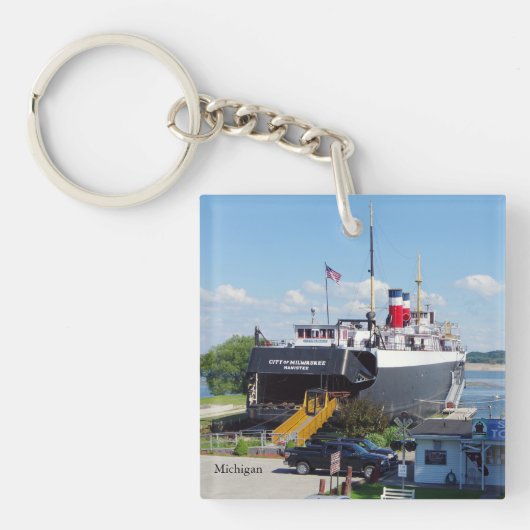 Stad Milwaukee acrylsleutelketen Sleutelhanger (Voorkant)