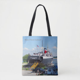Stad Milwaukee over de hele canvas tas