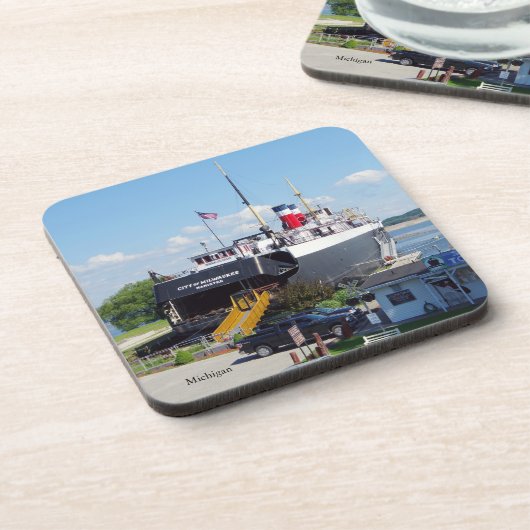 Stad Milwaukee, set van 6 plastic onderzetters (Linkerzijde)