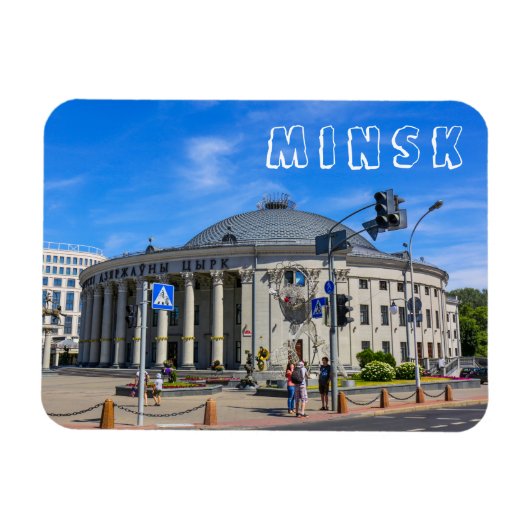 Stad Minsk Belarus State Circus Architecture City Magneet (Horizontaal)