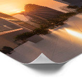 Stad modern bedrijfscentrum poster (Hoek)