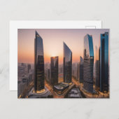 Stad modern zakencentrum briefkaart (Voorkant / Achterkant)