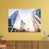 Stad modern zakencentrum canvas afdruk (Insitu (Woonkamer))