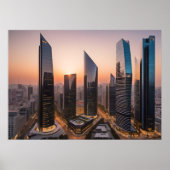 Stad modern zakencentrum poster (Voorkant)