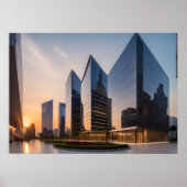 Stad modern zakencentrum poster (Voorkant)