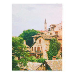 Stad Mostar - Bosnië en Herzegovina Foto Afdruk