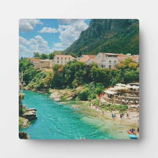 Stad Mostar - Bosnië en Herzegovina Fotoplaat (Voorkant)