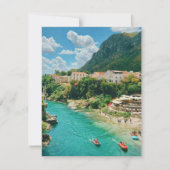 Stad Mostar - Bosnië en Herzegovina RSVP Kaartje (Voorkant)