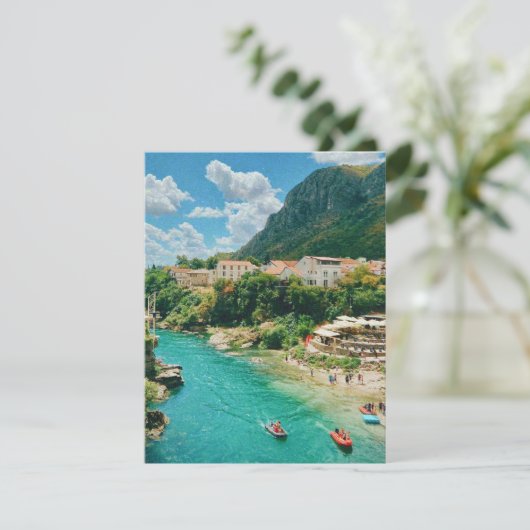 Stad Mostar - Bosnië en Herzegovina RSVP Kaartje (Staand voorkant)