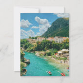 Stad Mostar - Bosnië en Herzegovina RSVP Kaartje (Achterkant)