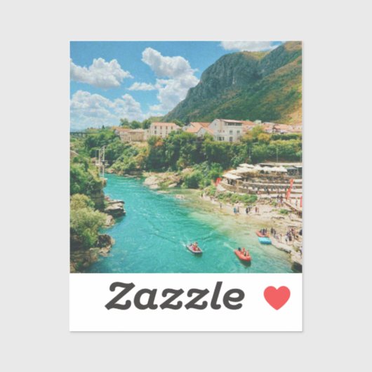 Stad Mostar - Bosnië en Herzegovina Sticker (Vel)