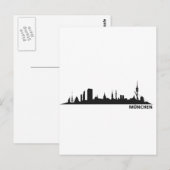 Stad München - Skyline 1c Briefkaart (Voorkant / Achterkant)