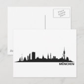 Stad München - Skyline 1c Briefkaart (Voorkant / Achterkant)