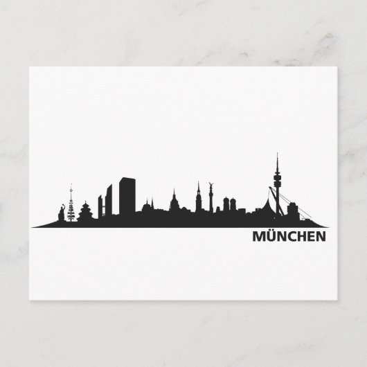 Stad München - Skyline 1c Briefkaart (Voorkant)
