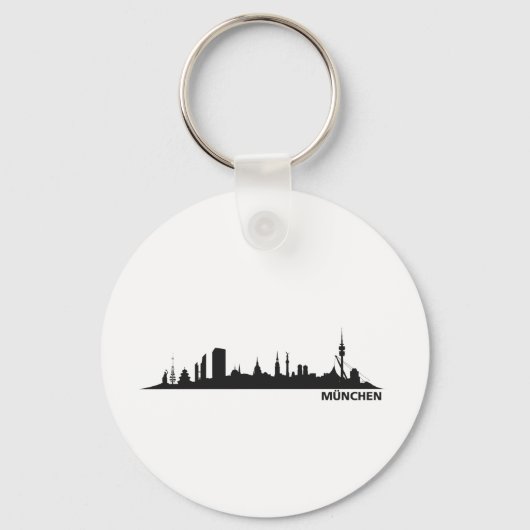 Stad München - Skyline 1c Sleutelhanger (Voorkant)
