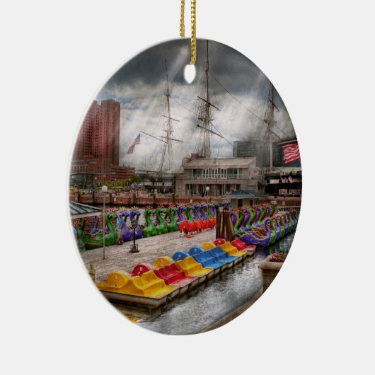 Stad - MVW Baltimore - Modern Maryland Keramisch Ornament (Rechts)