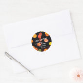 Stad nacht licht multi kleur modern adreslabel ronde sticker (Envelop)