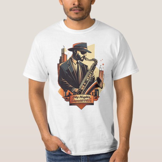Stad Nachten Zachte Vibes T-shirt (Voorkant)