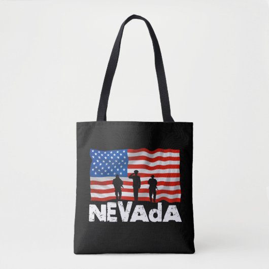 Stad Nevada Amerikaanse vlag Tote Bag (Voorkant)