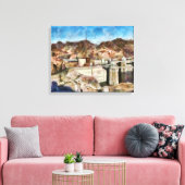Stad - Nevada - Hooverdam Canvas Afdruk (Insitu (Woonkamer))