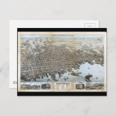 Stad New Bedford Massachusetts (1876) Briefkaart (Voorkant / Achterkant)