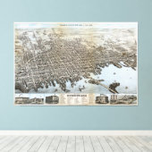 Stad New Bedford Massachusetts (1876) Canvas Afdruk (Insitu (Houten vloer))