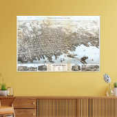 Stad New Bedford Massachusetts (1876) Canvas Afdruk (Insitu (Woonkamer))